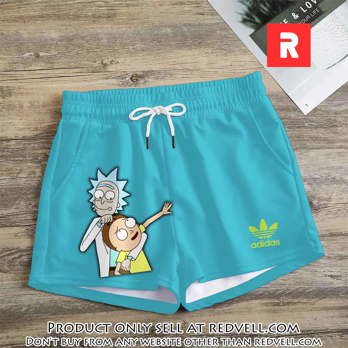Premium rick and morty in adidas women shorts lady beach shorts wms1084 rv5556053